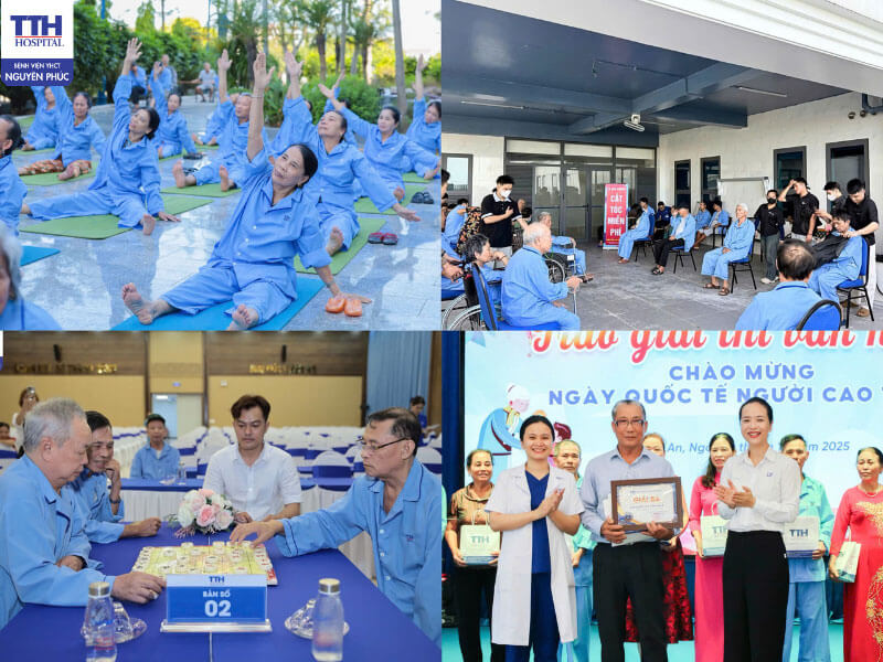 Các hoạt động văn hóa thể chất tại Bệnh viện YHCT Nguyên Phúc giúp người bệnh thư giãn, tăng cường tinh thần lạc quan trong điều trị