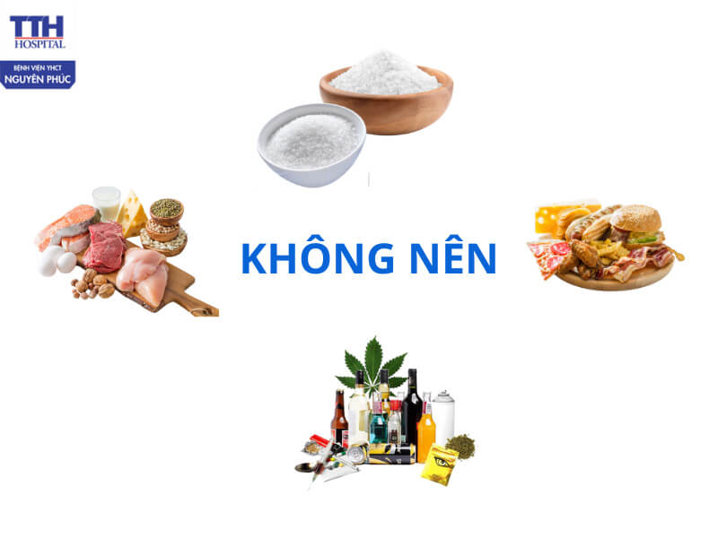 Người bị tăng huyết áp không nên lạm dụng các chất kích thích và các chất béo