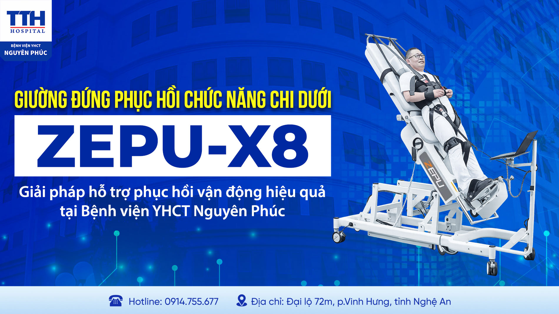 GIƯỜNG ĐỨNG PHỤC HỒI CHỨC NĂNG CHI DƯỚI ZEPU-X8
