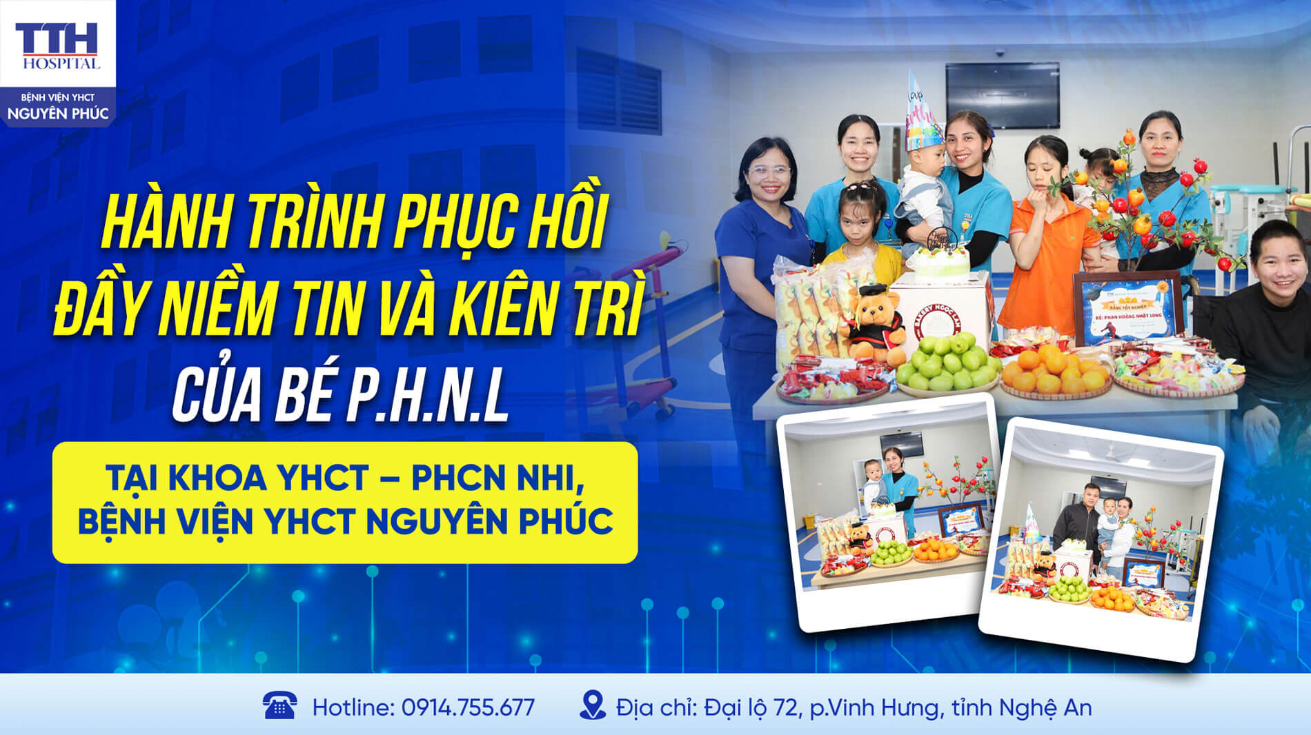 HÀNH TRÌNH PHỤC HỒI ĐẦY NIỀM TIN VÀ KIÊN TRÌ CỦA BÉ P.H.N.L TẠI KHOA YHCT-PHCN NHI